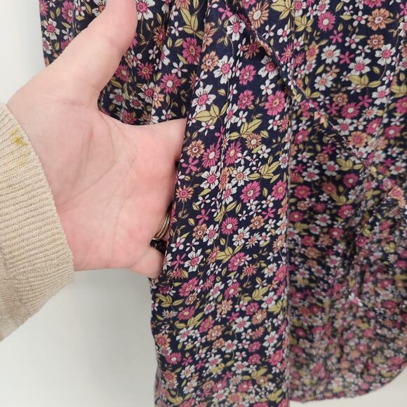 J. Crew Button-up Floral Mini Dress in Sunny Meadow Peasant Cottage-core Women M - Picture 10 of 14